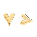 STUD EARRINGS HEART LEVA